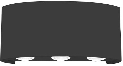 ISOLED LED Wandleuchte Up&Down 6*1W CREE, IP54, sandschwarz, warmweiß ISOLED LED Wandleuchte Up&Down 6*1W CREE, IP54, sandschwarz, warmweiß von ISOLED