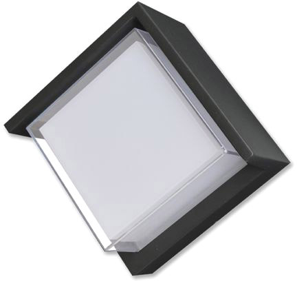 ISOLED LED Wandleuchte eckig 6W, IP54, sandschwarz, warmweiß ISOLED LED Wandleuchte eckig 6W, IP54, sandschwarz, warmweiß von ISOLED