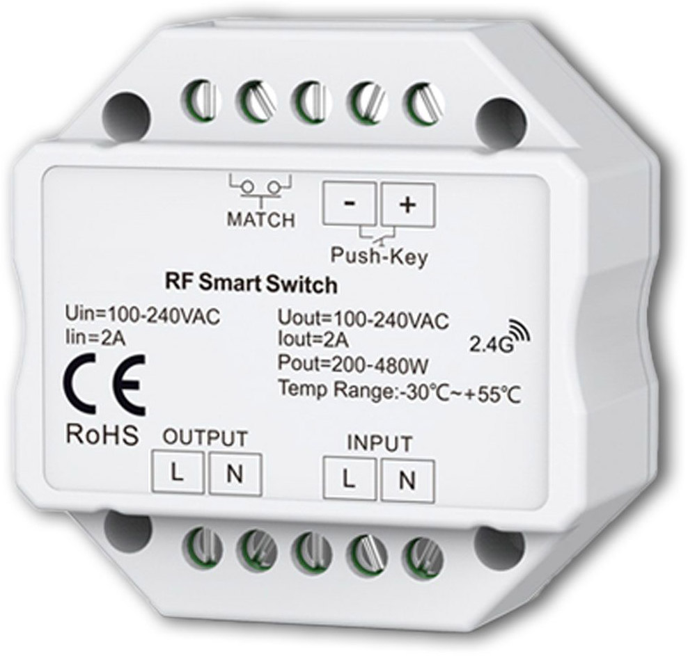 ISOLED Sys-Pro + Zigbee 3.0 Push/Funk Switch, 230V AC, 360 VA ISOLED Sys-Pro + Zigbee 3.0 Push/Funk Switch, 230V AC, 360 VA von ISOLED