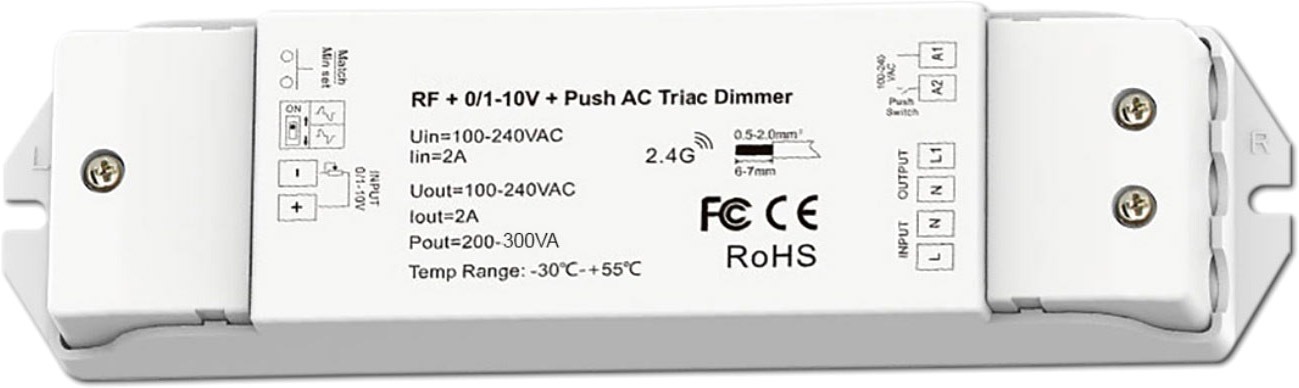 ISOLED Sys-Pro Funk/Push/1-10V Input Triac-Dimmer, 230V, 300VA, Phasenan-/Abschnitt wählbar ISOLED Sys-Pro Funk/Push/1-10V Input Triac-Dimmer, 230V, 300VA, Phasenan-/Abschnitt wählbar von ISOLED