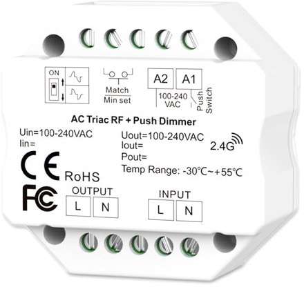 ISOLED Sys-Pro Universal-Push/Funk Mesh-Dimmer 230V, 360VA, Phasenan-/Abschnitt wählbar ISOLED Sys-Pro Universal-Push/Funk Mesh-Dimmer 230V, 360VA, Phasenan-/Abschnitt wählbar von ISOLED