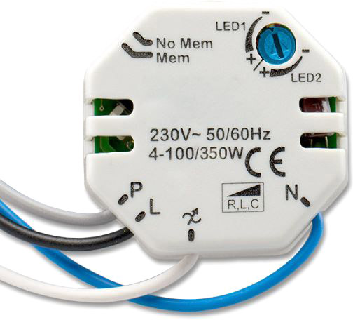 ISOLED Universal-Push Dimmer für dimmbare 230V Leuchtmittel/Trafos, 300VA von ISOLED