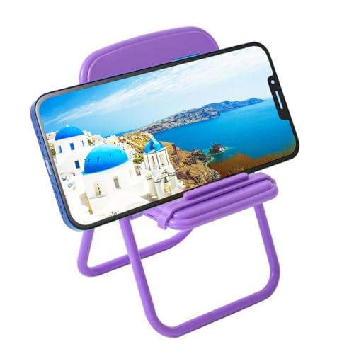 ISOYTERO Mobiltelefonständer Mini Stuhl Mobiltelefonhalter Faltbare verstellbare Desktop -Ständer Purplephone ISOYTERO Mobiltelefonständer Mini Stuhl Mobiltelefonhalter Faltbare verstellbare Desktop -Ständer Purplephone von ISOYTERO