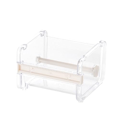 Klebebandspender transparent sichtbares Desktop Washi Tapespenser Cutter Rollhalter für die Desk -Office -Schule Beigedispenser von ISOYTERO