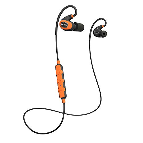 ISOtunes PRO 2.0 EN352 Bluetooth-Ohrstöpselkopfhörer, 27 dB Geräuschreduzierung, 16+ Stunden Akku, IP67-Haltbarkeit, Mikrofon mit Geräuschunterdrückung (Safety Orange) von ISOtunes