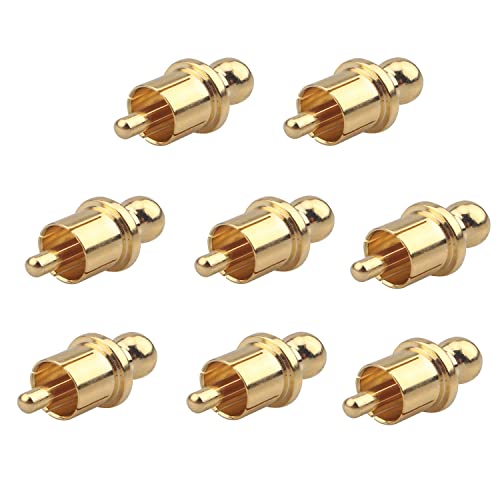 ISTOVO 8 Stück Buchse Lock Gold Cinch-Cap Stecker Kurzschluss Sockel Phono Connector Abschirmung RCA Abschirmung Stecker von ISTOVO