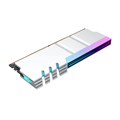 ISTOVO Computer DDR4 DDR5 5V ARGB Sync Speicher Radiator PC RGB Bunt RAM KüHlköRper KüHler Cooling Shim Armor Silber Weiß von ISTOVO