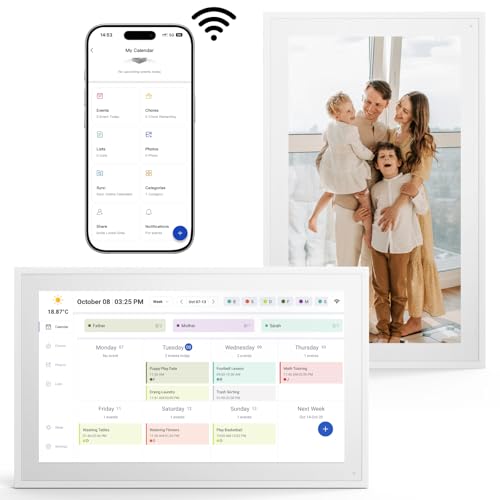 ISTOYO Digital Kalender, 39,6cm/15,6 zoll Intelligenter Elektronischer Wandkalender mit Fotos für Videofreigabe, Wand/Desktop/Touchscreen Planer, Vereinfachte Familie/Büro/Schule/Veranstaltungspläne von ISTOYO