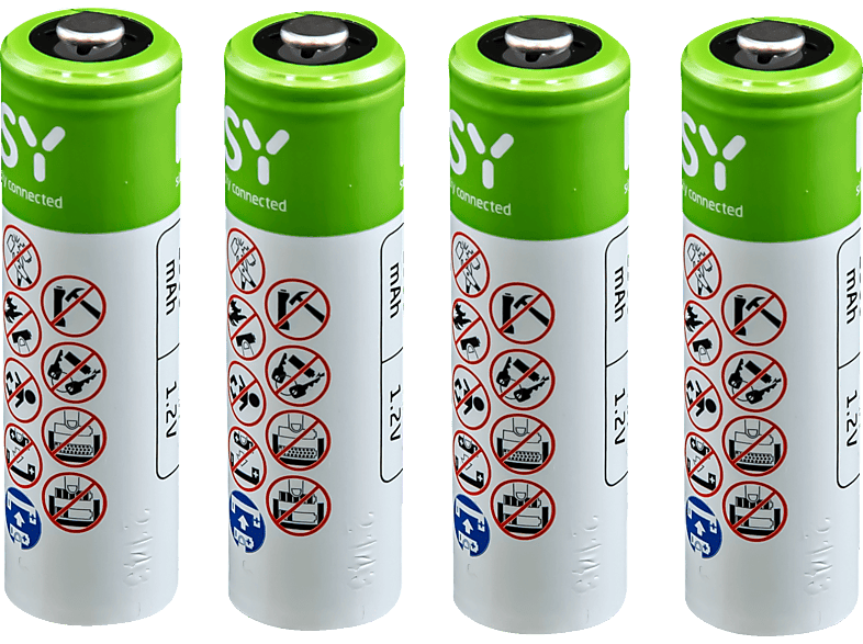 ISY IAB-2002 AA Batterie, 1.2 Volt, 2300 mAh 4 Stück von ISY