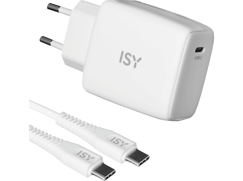 ISY IAC 4512 USB-C GaN-Ladegerät Universal 12 V / 3 A 36 W, 15 45 20 2.25 Weiß von ISY