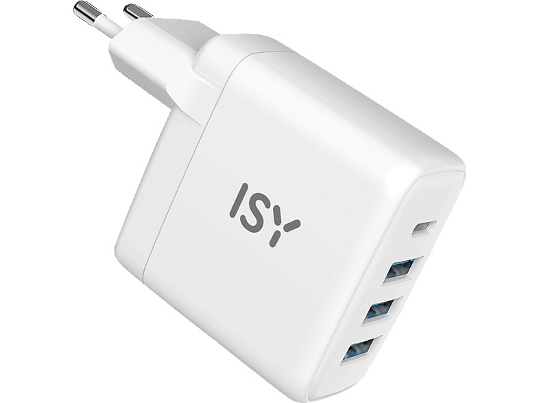 ISY IAC-5045, USB-C Power Delivery Schnellladegerät Universal 45 Watt, Weiß von ISY