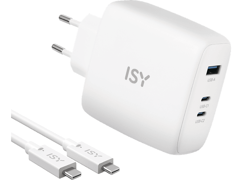 ISY IAC-5100-1 100W GaN Ladegerät Universal, Weiß von ISY