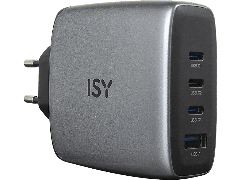 ISY IAC-5140-GY GAN Ladegerät universal 140 W, Grau von ISY