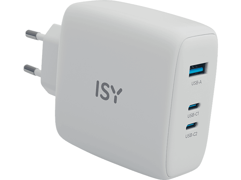 ISY IAC 5140 GaN Ladegerät Universal 140 W, Weiß von ISY