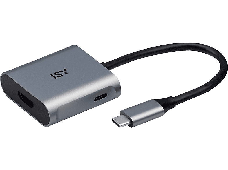 ISY IAD-1015-1 USB-C Adapter, Silber Aluminium von ISY