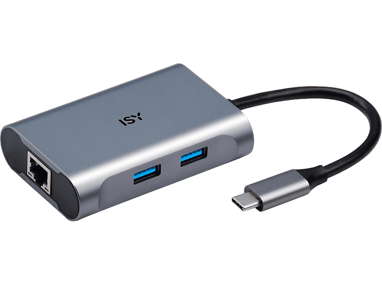 ISY IAD-1018 USB Adapter, Silber von ISY