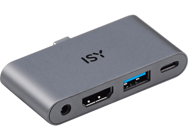 ISY IAD-1019 USB Adapter, Silber von ISY