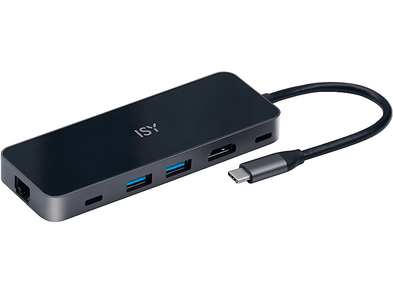 ISY IAD 1024-1 Power Delivery USB-C 5-in-1 Multiport-Adapter, Silber Aluminium von ISY