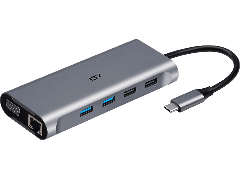 ISY IAD-1026 USB-C Adapter, Silber von ISY