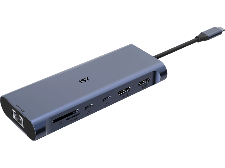 ISY IAD 1030 12-in 1 USB-C Multiport Adapter, Silber ISY IAD 1030 12-in 1 USB-C Multiport Adapter, Silber von ISY