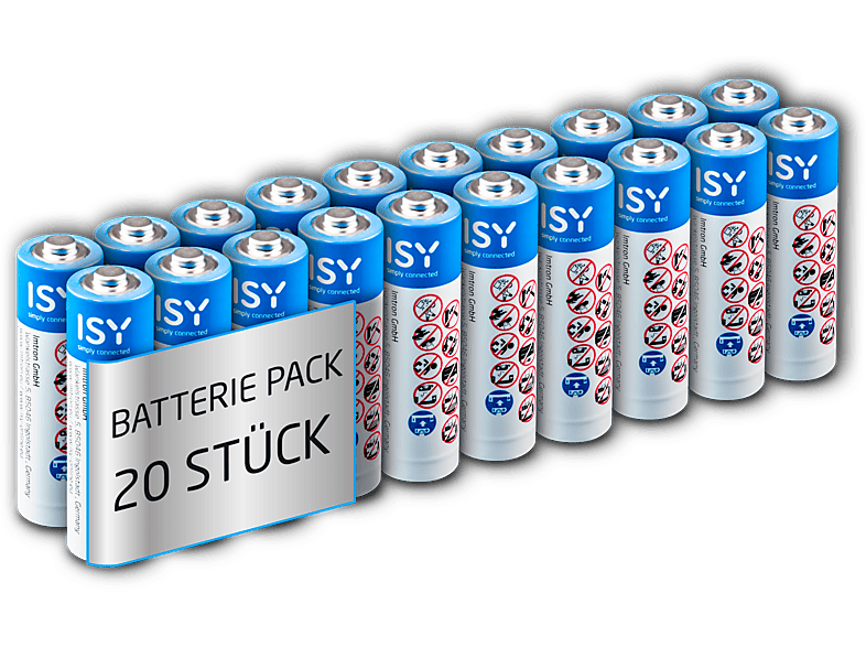 ISY IBA-1001 AAA (Micro) Batterie, 1.5 Volt 20 Stück von ISY