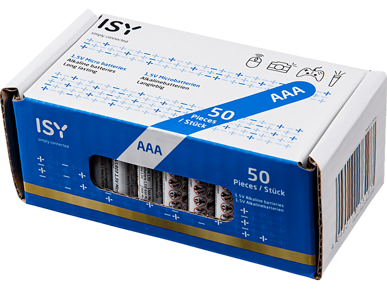 ISY IBA-1050 AAA Batterien, 1.5 Volt 50 Stück ISY IBA-1050 AAA Batterien, 1.5 Volt 50 Stück von ISY