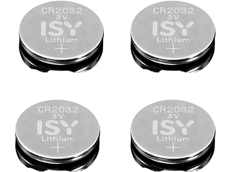 ISY IBA-2032-1 Lithium-Knopfzelle CR2032 3V Knopfzelle, 3 Volt 4 Stück ISY IBA-2032-1 Lithium-Knopfzelle CR2032 3V Knopfzelle, 3 Volt 4 Stück von ISY