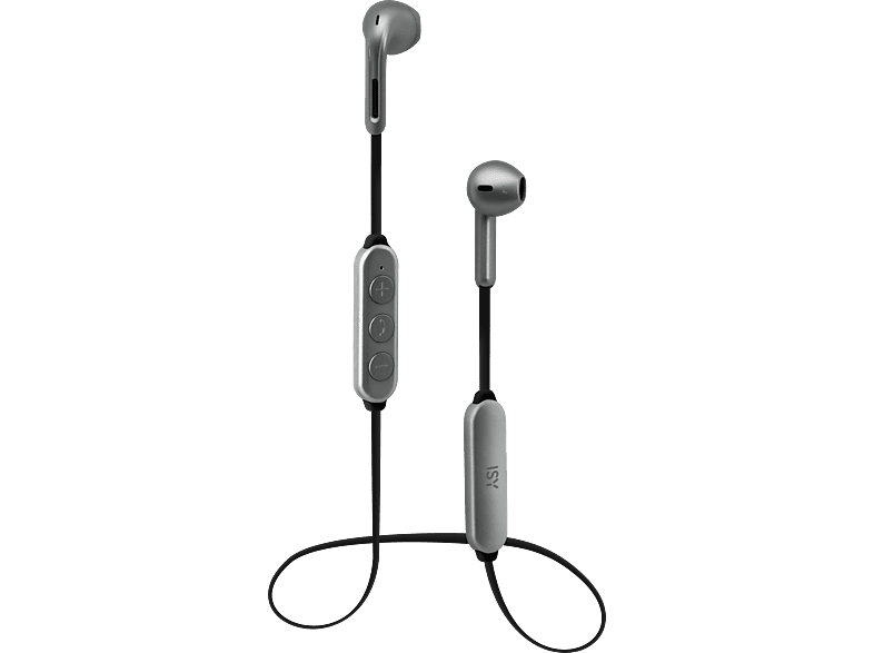 ISY IBH-3700-1-GY, In-ear Kopfhörer Bluetooth Grau von ISY