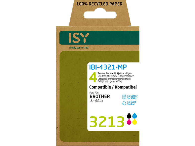 ISY IBI-4321-MP Tintenpatronen Mehrfarbig von ISY