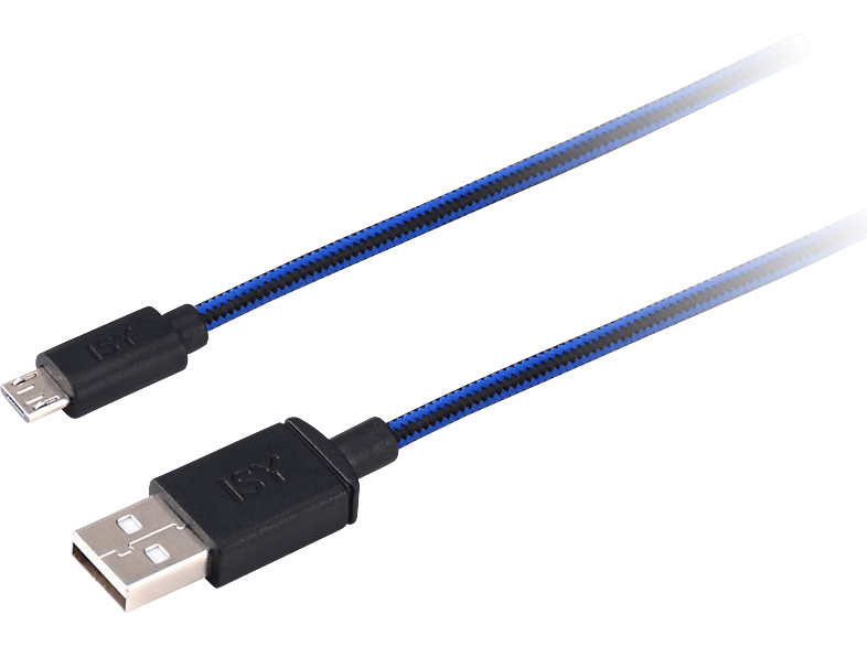 ISY IC-300 PS4 Flechtkabel Ladekabel, Blau von ISY