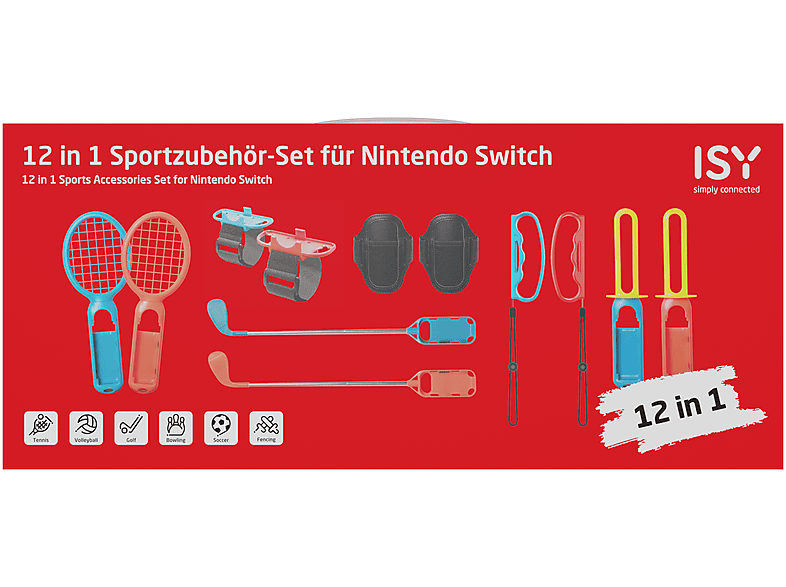 ISY IC-5018, Zubehör Set für Switch Sports, Mehrfarbig von ISY