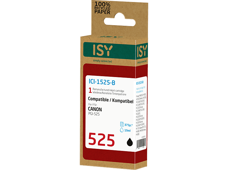 ISY ICI-1525-B Tintenpatrone Schwarz von ISY