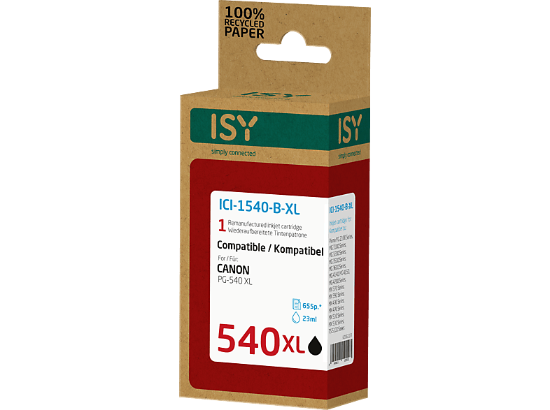 ISY ICI-1540-B-XL Tintenpatrone Schwarz von ISY