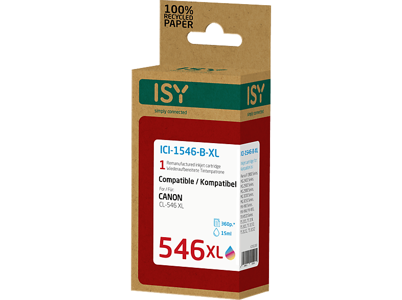 ISY ICI-1546-B-XL Tintenpatrone Mehrfarbig von ISY