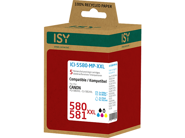 ISY ICI-5580-MP-XXL Tintenpatrone Mehrfarbig von ISY