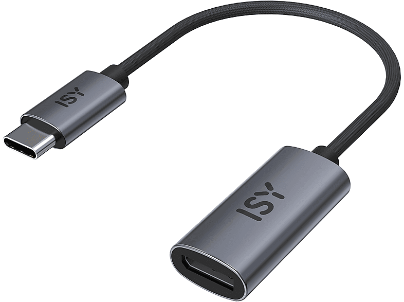 ISY IDP 2500 USB-C auf DisplayPort Adapter, Grau von ISY