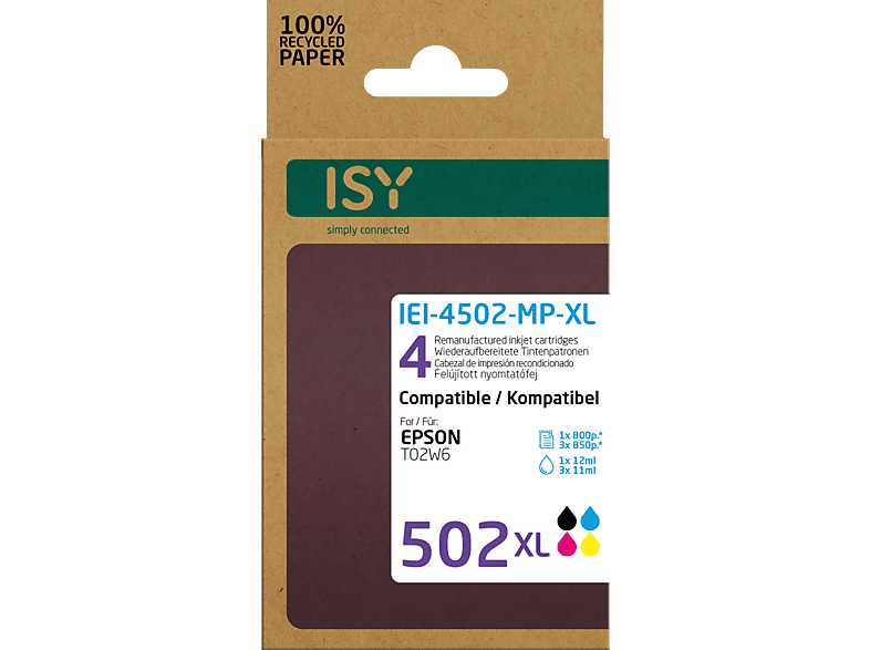 ISY IEI-4502-MP-XL Tintenpatrone Mehrfarbig von ISY