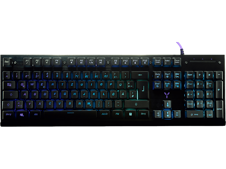 ISY IGK-3000-1, Gaming Tastatur, Rubberdome, Sonstiges, kabelgebunden, Schwarz von ISY