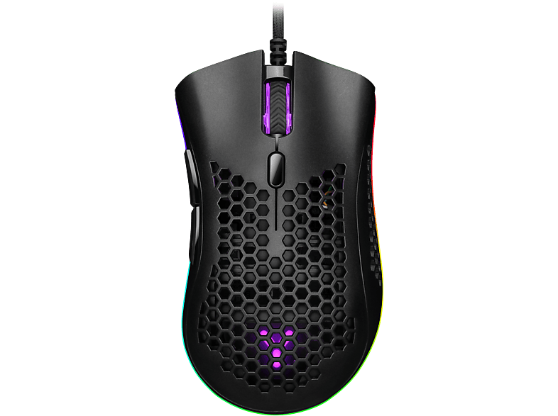 ISY IGM-4500-BK Honeycomb RGB Gaming Maus, Schwarz von ISY