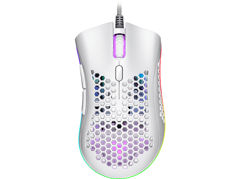 ISY IGM-4500-WT Honeycomb RGB Gaming Maus, Weiß von ISY