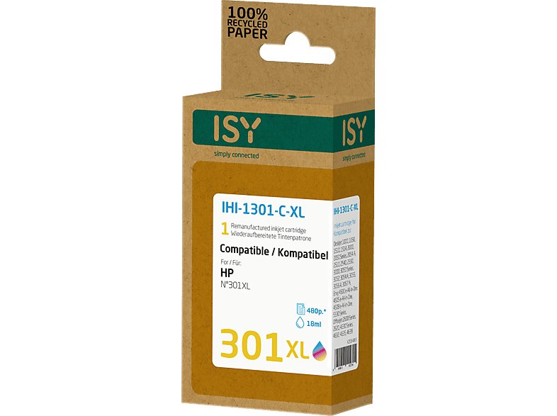 ISY IHI-1301-C-XL Tintenpatrone mehrfarbig von ISY