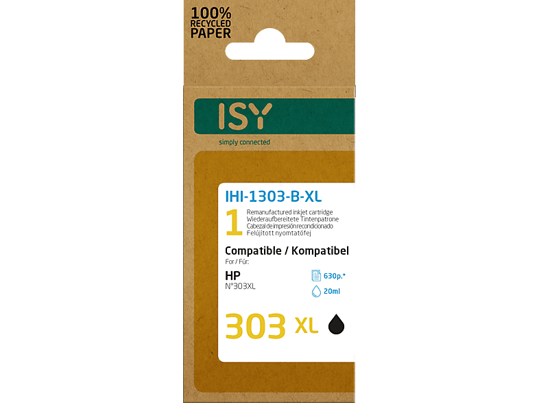 ISY IHI-1303-B-XL Tintenpatrone Schwarz von ISY