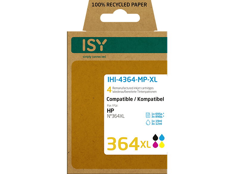 ISY IHI-4364-MP-XL Tintenpatrone Mehrfarbig von ISY