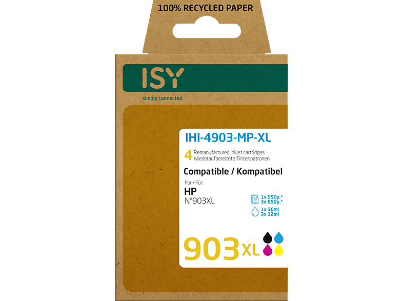 ISY IHI-4903-MP-XL Tintenpatrone Mehrfarbig von ISY