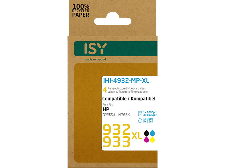 ISY IHI-4932-MP-XL Tintenpatrone Mehrfarbig von ISY