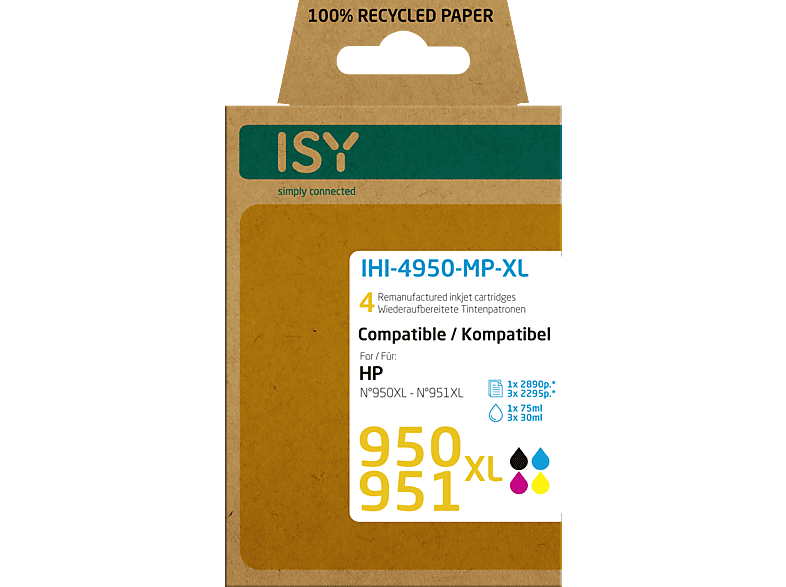 ISY IHI-4950-MP-XL Tintenpatrone Mehrfarbig von ISY