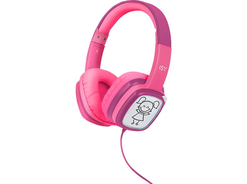 ISY IHP-1001-PK, On-ear Kopfhörer Pink von ISY