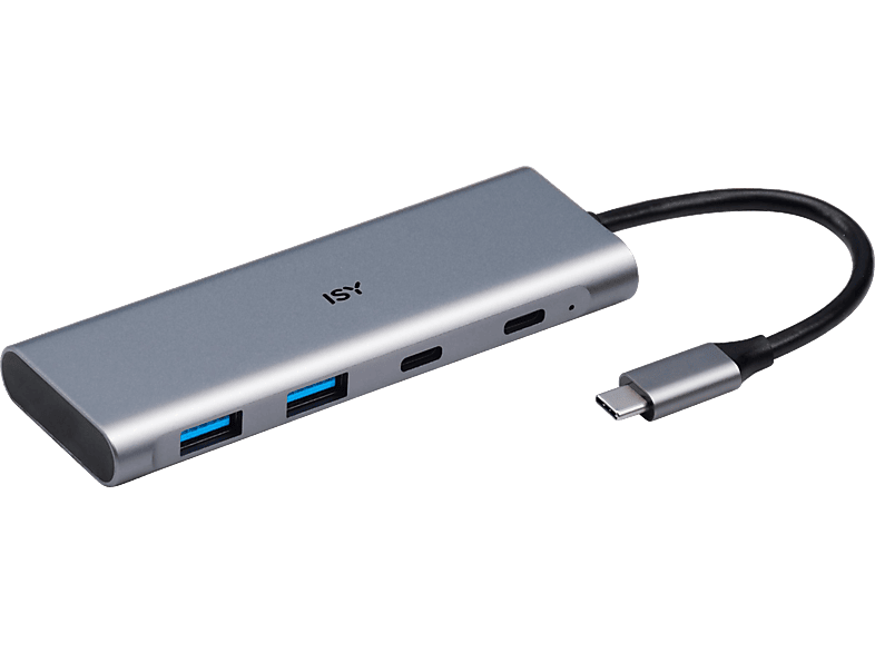 ISY IHU-5200 USB-C Adapter, Silber von ISY