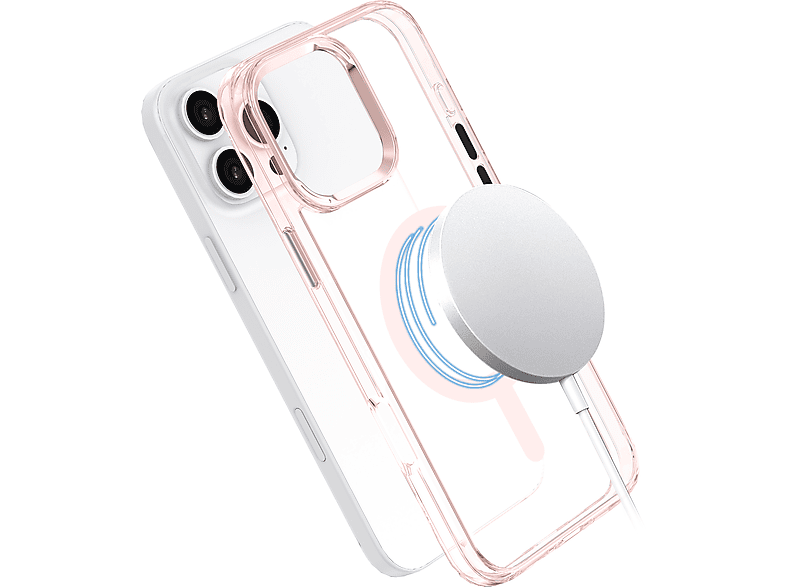 ISY ISC 1123 MagISY, Backcover, Apple, iPhone 16 Pro, Clear Pink von ISY