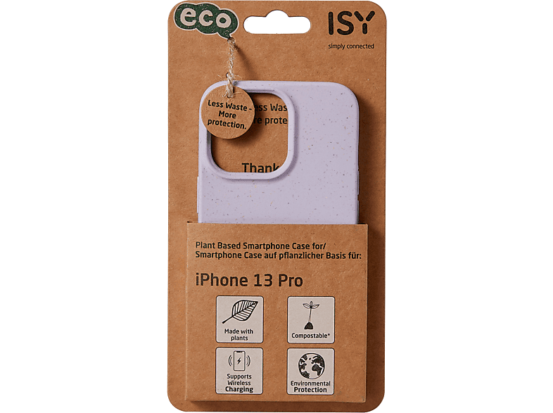 ISY ISC-6010, Bio Case, Backcover, Apple, iPhone 13 Pro, Violett von ISY